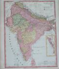 1853 ORIGINAL MAP ASIA INDIA KASHMIR PUNJAB CEYLON SRI LANKA MUMBAY BIHAR DELHI