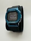 CASIO G-Shock GMW-B5000G-2 Blue PVD Steel & Black Rubber Bluetooth Digital Watch