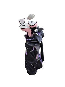 New ListingWomens Wilson Hope Golf 10 Club Set RH w/Cart Bag Pink/Purple