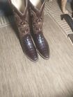 Rogers Boots Caiman Tail Cut Cowboy Boots for men 10.5 EE new