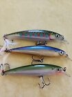 Rapala X-RAP 10 LOT OF THREE NEW LURES NO BOXES ALL DIFFERENT COLORS