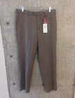 NWT ZNL Zanella Mens 34x29 Brown Wool Bevino Dress Pants Made in Italy