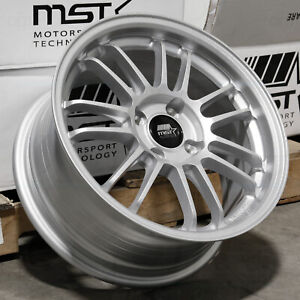 15x7 Glossy Silver Wheels MST MT45 4x100 35 (Set of 4)  73.1