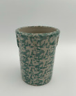 Vintage Clay City Indiana Stoneware Pottery Utensil Holder Sponge Ware Marked