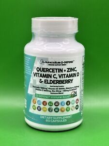 New ListingClean Nutraceuticals Q-defend Quercetin Zinc Elderberry EXP 12/25