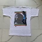 Vintage 1990s 90s Bob Marley Music T Shirt Rap Tee Size XL White Exodus Lyrics