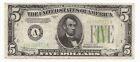 1934 $5 Dollar Bill Federal Reserve Note FRN Boston Lime Green 011A-KCH