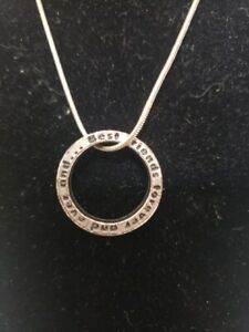 Eternity Circle Best Friends Forever Double Sided Pendant
