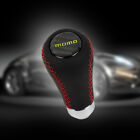 For MOMO Red Stitches Black Leather Manual Car Gear Shift Knob Shifter Lever