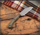 RMJ Tactical Coho Fixed Blade Knife Tungsten Nitro-V Blade Dirty Olive G10 -Shth