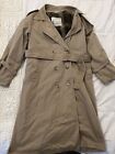LONDON FOG brown rain trench coat womens size 4 4P removable  liner