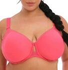ELOMI Charley Spacer UW Moulded T-SHIRT Bra EL4383 Pink UK Sizes DD-HH NWT $76