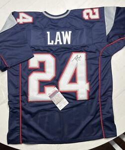 Ty Law Autographed New England Patriots Jersey -JSA COA-
