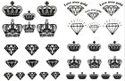 Flash Disposable Temporary Adhesive Tattoo Crown Diamond Body Party Gift Wow