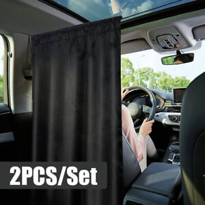2x Car Accessories Sun Shade Curtains Partition Privacy Curtain UV Protector Kit (For: 2022 Kia Rio)