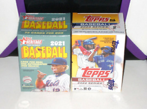 Topps 2022 Series 2 Baseball Blaster Box, 2021 Topps Heritage Blaster box 2-Pack