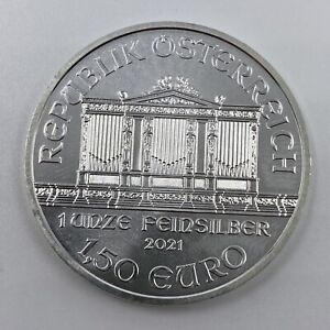 2021 1.50 Euro Silver Austrian Philharmonic 1 oz BU