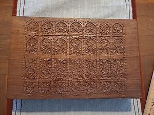 Handcarved Hinged Decorative Wooden Box Lined Large 11