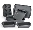 New Listing6 Piece Carbon Steel Non-Stick Bakeware Sets, Dishwasher Safe, Gray