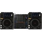 Pioneer DJ DJM-A9 4-channel DJ Mixer with Effects and Dual XDJ-1000MK2 DJ Media