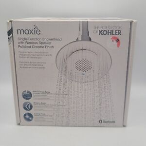 New Open Box Kohler Moxie Showerhead With Bluetooth Wireless Speaker Chrome
