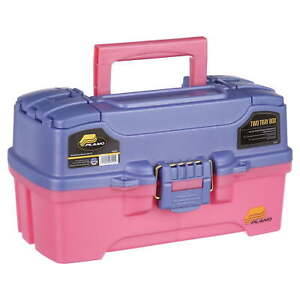 New ListingPlano Two Tray Fishing Tackle Box - Model: 6202-92 - Pink/Periwinkle
