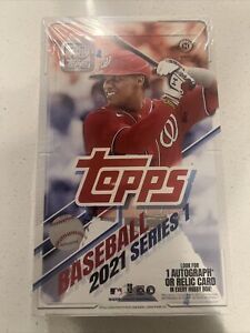 New Listing2021 Topps Series 1 Baseball SEALED HOBBY BOX - 1 Auto or Relic