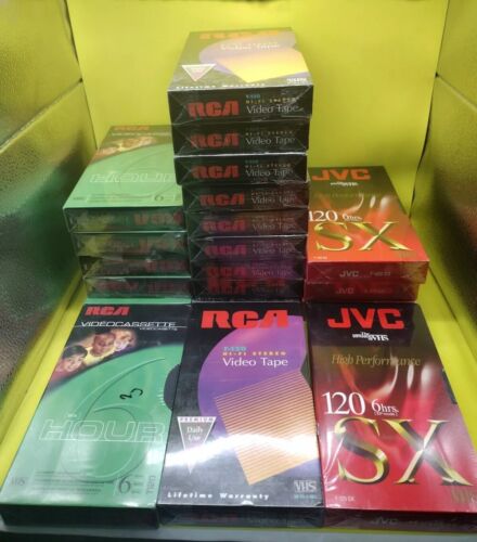 RCA JVC Blank VHS Video Cassette Tape Lot Of 20 T-120 6 Hour