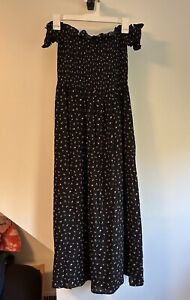 forever 21 black floral maxi dress - Size Small