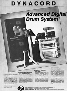 1987 Print Ad of DW Dynacord Electronic Drums ADD Controllers Disk Drives Amps