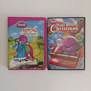 New ListingLot of 2 DVD: Barney Rhyme Time Rhythm & Night Before Christmas, Tested, Bundle