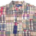 $148 Polo Ralph Lauren Key West Patchwork Short Sleeve Camp Shirt Mens Large