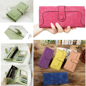 Women Lady Soft Leather Wallet Long Clutch Card Holder Purse Handbag US FAST