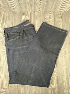 Evisu Straight Leg Dark Wash Button Up Jeans Unique Son Gift Mens SZ 42 x 32 US