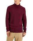 Club Room Men's Chunky Cable Knit Turtleneck Sweater, Red Plum, Size M