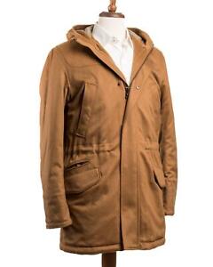 Kired by Kiton NWT $3,945 Brown Cashmere Primaloft Parka Jacket Coat (52 IT) L