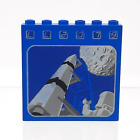 LEGO Beta-1 6970-1 3754pb01 Brick 1 x 6 x 5 with LL2079 Rocket and Moon Pattern