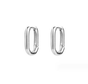 Women 925 Sterling Silver Plated U-Shape Huggie Hoop Earrings A9