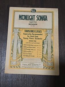 New ListingMoonlight Sonata Sheet Music-Very Rare Vintage-SHIPS SAME BUS DAY