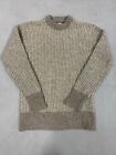 LL Bean Sweater Mens Large Brown Wool Long Sleeve Pullover Vintage Winter Knit
