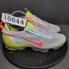 Nike Air VaporMax 2021 FK Running Shoes Womens Sz 8 Gray Yellow Athletic Trainer