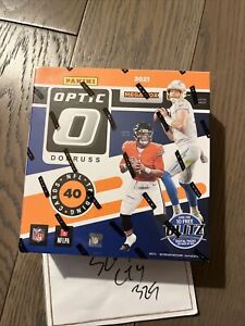 New 2021 Panini Donruss Optic NFL Football Blue Hyper Mega Box Walmart 40 Cards