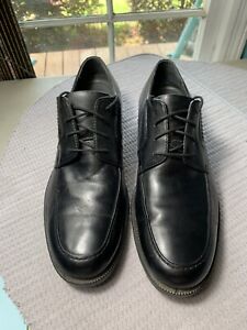 Men Dockers Excelar Black Leather Loafers Lace Up Dress Shoes Sz 10  sku 269
