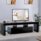 Modern Glossy TV Stand LED Entertainment Unit Console Media Table for 65