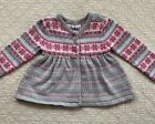 Kids R Us Girls' 5T Cardigan Button Down Sweater Gray Hot Pink Turquoise VTG EUC
