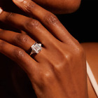 Certified Platinum Wedding Ring Emerald Cut Diamond IGI GIA Lab Created 1.30 Ct
