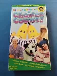 1997 Kids for Character: Choices Count VHS Bananas in Pajamas Wishbone Big Couch