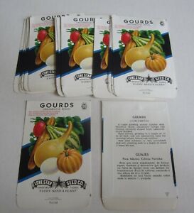 Wholesale Lot of 25 Old Vintage 1950's Ornamental - GOURDS - SEED PACKETS Empty