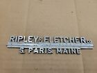 Ripley & Fletcher Ford S Paris Maine ME Metal Car Dealership Emblem Badge Logo