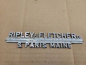 Ripley & Fletcher Ford S Paris Maine ME Metal Car Dealership Emblem Badge Logo